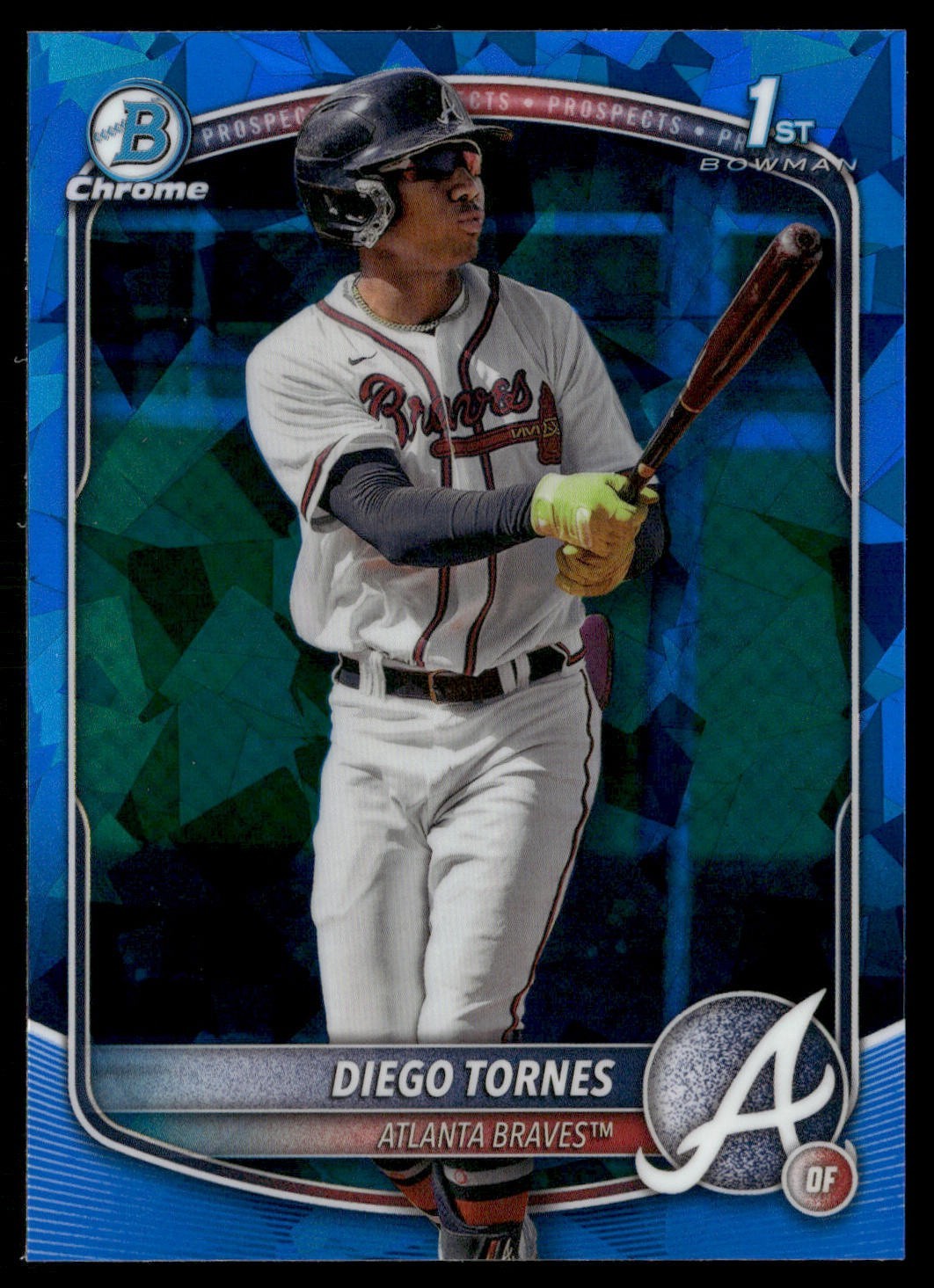 2025 Bowman Chrome Sapphire Diego Tornes 1st Prospect #BCP-214 Atlanta Braves