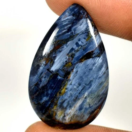 19.00Cts.  Natural Pietersite Pear Cabochon Gemstones 20mm. 33mm. 04mm.