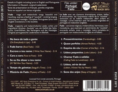 LINDA LEONARDO - MYSTERY OF FADO NEW CD