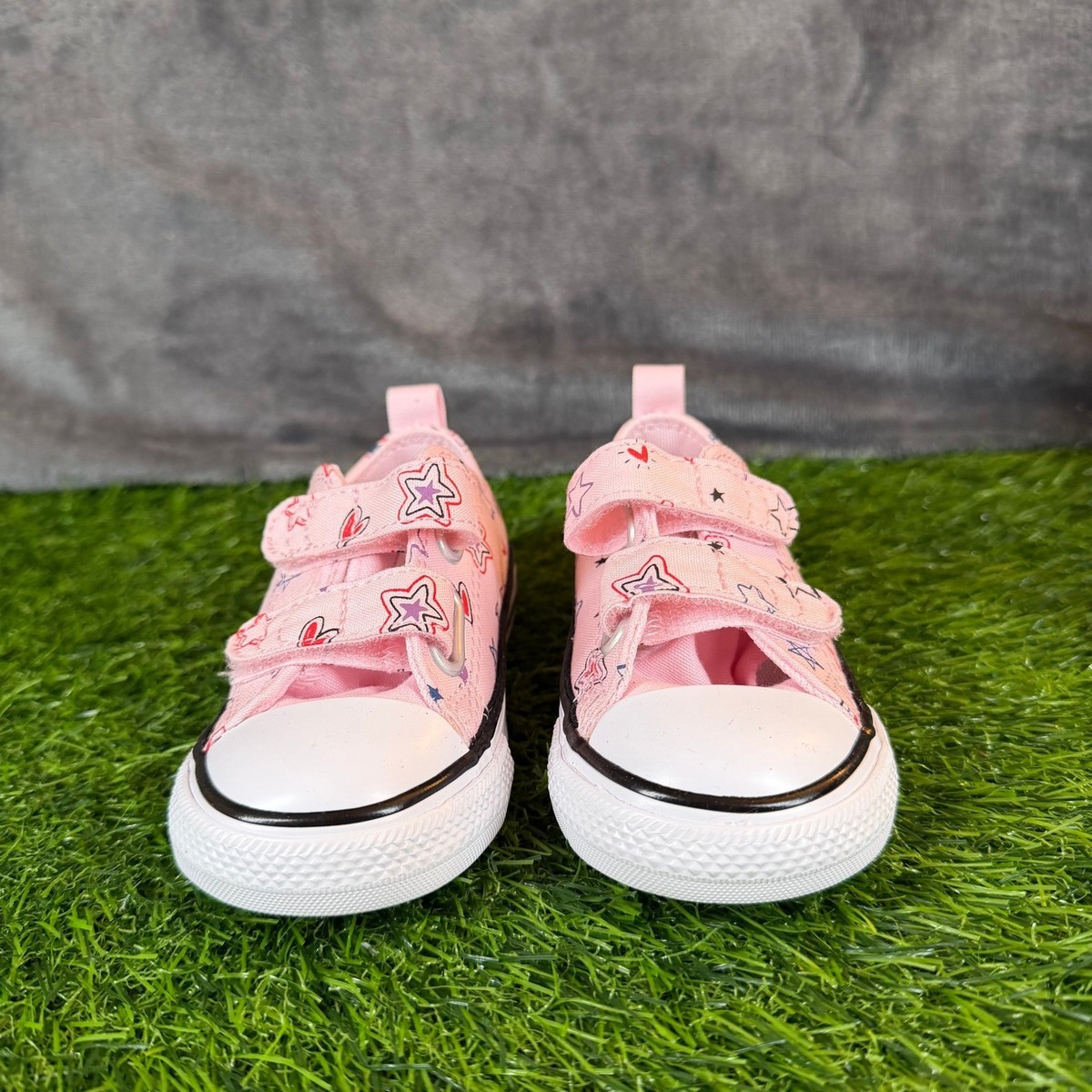Converse Chuck Taylor All Star Pink Stars Hearts Toddler Sneakers