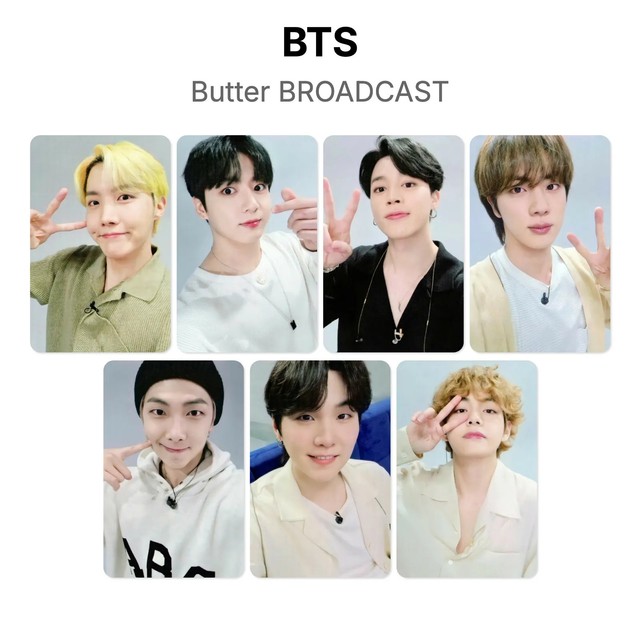 BTS Butter BROADCAST Official Photocard KPOP Special Gift