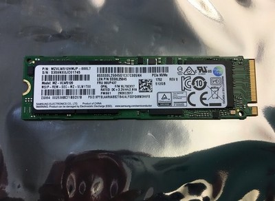 SAMSUNG 512Gb SSD M.2 NVMe PM961 Solid State Drive MZVLW512HMJP-000L7 MZ-VLW5120