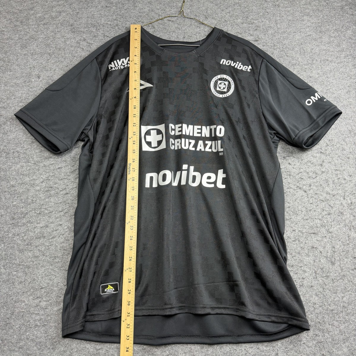 Cruz Azul Official Jersey Mens 2XL Black Liga MX Soccer Cemento