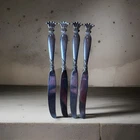 4 Wallace Stainless/Sterling Silverware Romance of the Sea Knives Flatware 9 7/8