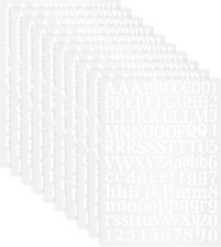 10 Sheets Vinyl Letter Stickers, 1200 Pcs Self-Adhesive Number and Alphabets Sti
