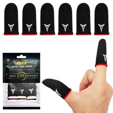 6 Pack Mobile Gaming Finger Sleeves, Finger Sleeves Compatible with All Touch...
