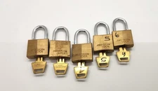 American Lock Lot of 5 Padlocks w/ Keys🔒