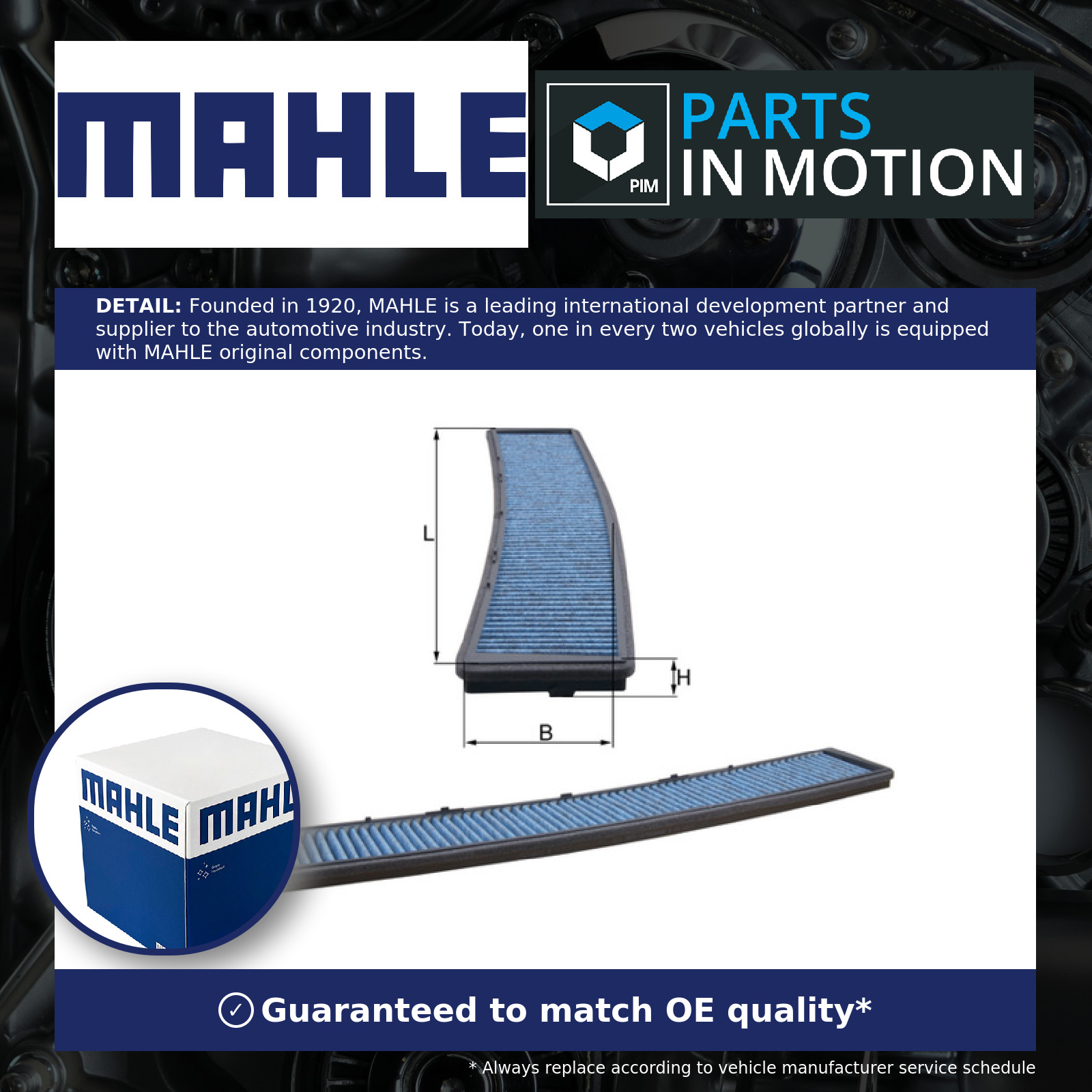Cabin filter Activated Carbon Filter LAO 102 MAHLE for BMW ALPINA - Image 8