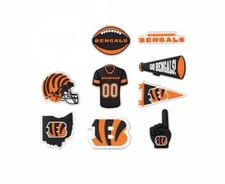 Cincinnati Bengals Football Croc Shoe Charms Set of 9