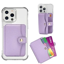 Leather Phone Wallet Stick On Credit Card Holder Cell Phone Minimalist Wallet