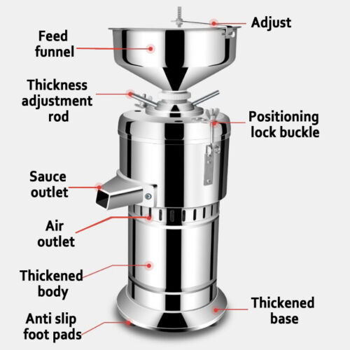 14KG/H New Peanut Butter Maker Nut Electric Grain Sesame Grinding Sauce Grinder - Picture 4 of 12