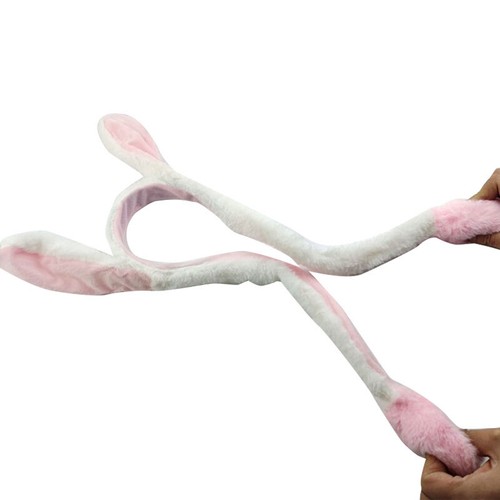 Bunny Ears Headband Moving Cute Warm Plush Airbag Rabbit Funny Gift Movabl wi - Picture 2 of 13