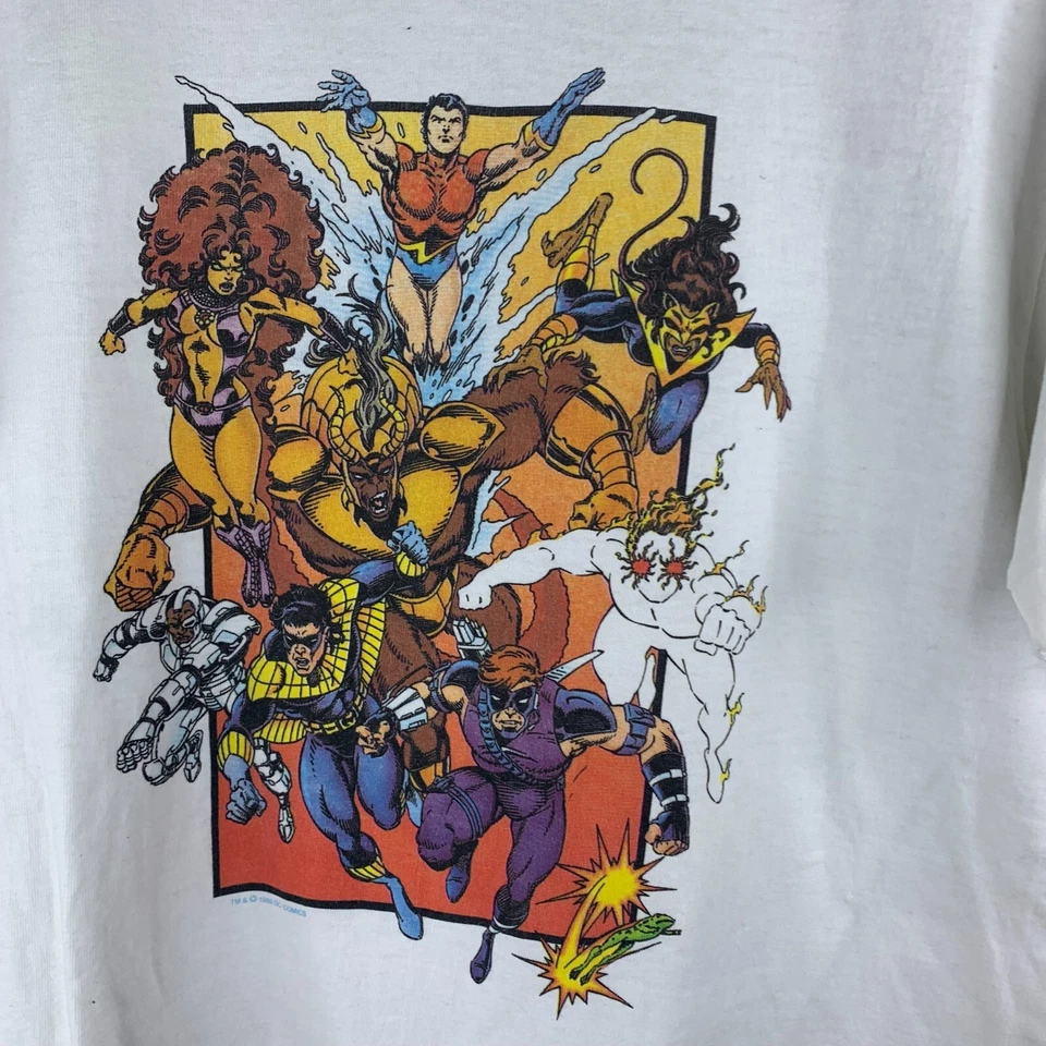 Vintage New Teen Titans T-Shirt Adult Small Graphitti 1998 - Image 2 of 4