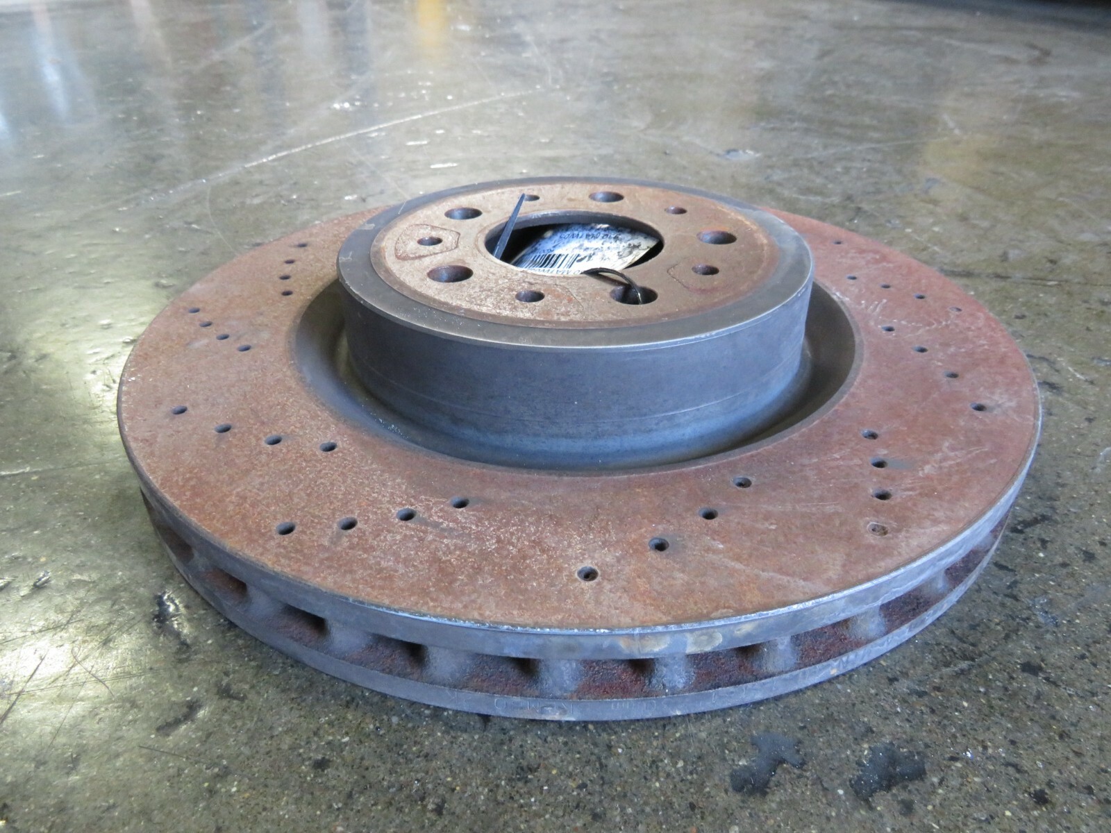 Maserati M128 Coupe, Spyder, Front Brake Rotor, Cross Drilled, Used, 387210321