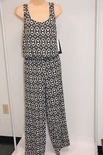 NWT La Blanca swimsuit bikini Cover Up Romper Sz S BLK