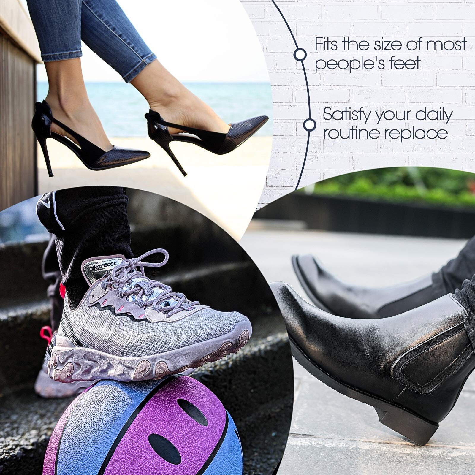 Syhood 40 Pieces Metatarsal Felt Foot Metatarsal Pads Women Men Ball of Foot ...