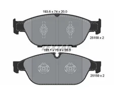 Brake pad set, disc brake Q + Textar 2515802 for Audi A6