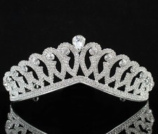 Butterfly Clear Austrian Rhinestone Crystal Tiara Crown Headband Bridal Wed T903