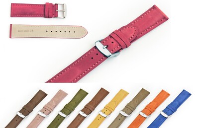 LEDERARMBAND TWR SEHR WEICHES  NUBUCK - KALBSLEDER SUEDE 18 19 20 22 24 MM DE