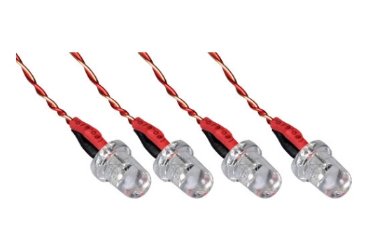 Hubsan X4 H107L Rojo LED (H107C-a33) 3.7v Rojo Juego de Luces LED Noche Paquete de 5 Foto 3 de 4