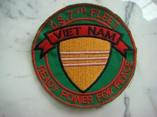US NAVY 7th FLEET " READY POWER FOR PEACE ", VIETNAM WAR PATCH ( varriant)