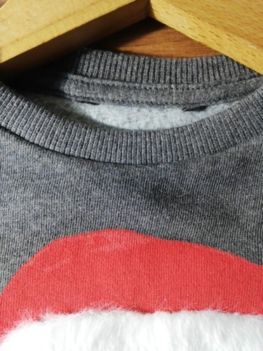 Christmas Jumper Pug Dog Pullover Age 6-7yrs Fleece Reverse Festive Season Cotto - Picture 6 of 8