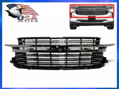 #ad For 2021 2024 Chevy Tahoe Suburban Premier Front Bumper Upper Grille W Cam Opt $468.22