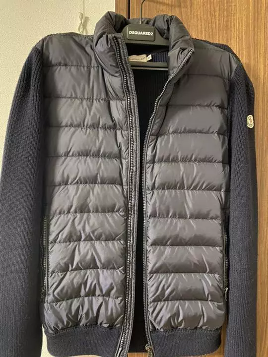 Moncler Cardigan Maglione Tricot Knit Down Combination Blouson M G32 003 Navy