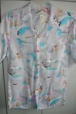 Paradise Found Mens Small  Classic Boat Day Honolulu on Gray/Nice