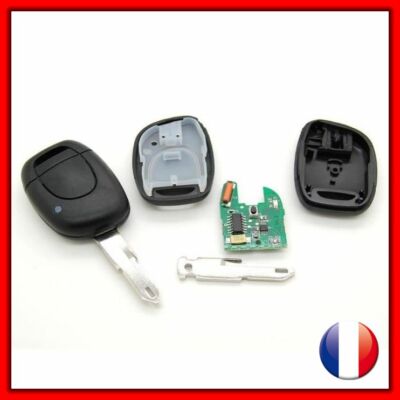 Clé Vierge ID46 433MHz à Programmer - Compatible Dacia Duster, Sandero, Logan... + Lame NE73 | Télécommande 2 Boutons Testée