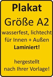 Plakat Grosse Wetterfest Abwaschbar Lichtecht Ebay