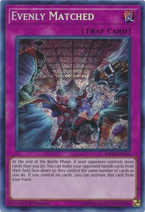 Evenly Matched - MP18-EN154 - Secret Rare - 1st Edition x1 - Near Mint