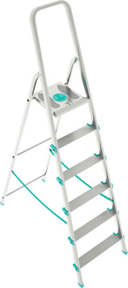 Xtra S107A07W Scaletto Alluminio 7 Gradini per Casa e Bricolage 150kg