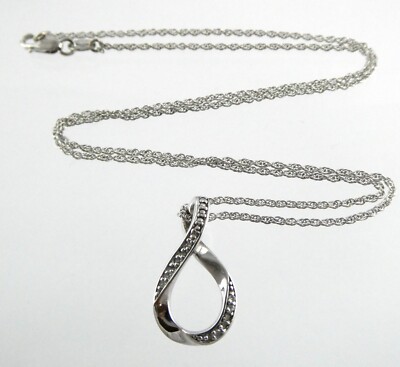 Bradford Exchange Sterling Silver Natural Diamond Pendant