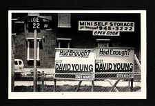 1988 Miami Florida David Young Senate Political Election Signs VTG Press Photo