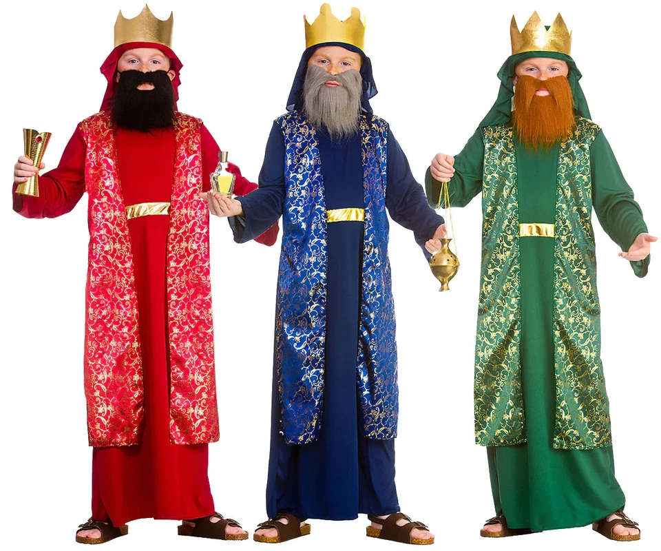 WICKED Wise Man Boys Costume Childs Christmas King Nativity Fancy Dress Kids Wiseman