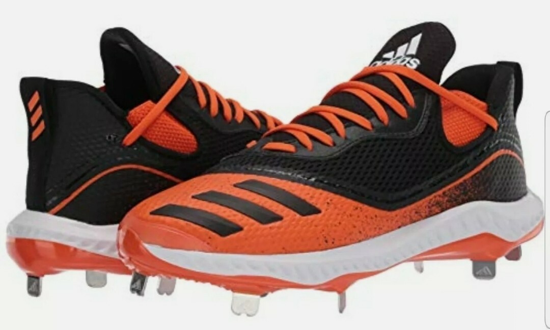 ? NEW Adidas Icon V Bounce Metal Baseball Cleats Black  display picture 1