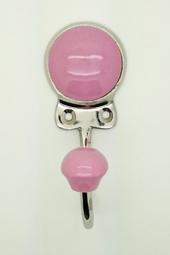 G Decor Savoy Handcrafted Ceramic Wall Hook Mix Tones Coat Hanger With Chrome - Picture 14 of 37