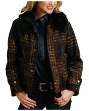 Stetson Women's Boucle Plaid Jacket - 11-098-0539-7054 Bu
