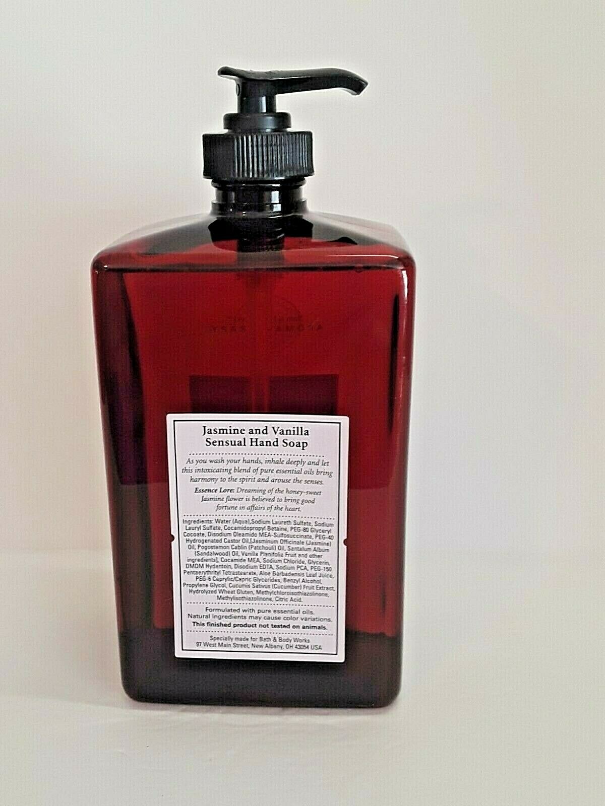 Bath Body Works Aromatherapy Sensual Jasmine & Vanilla Hand Soap 25.4oz RARE eBay