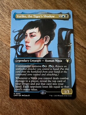 Yuriko, the Tiger's Shadow - Borderless - Commander Masters - NM - EN- MTG Magic