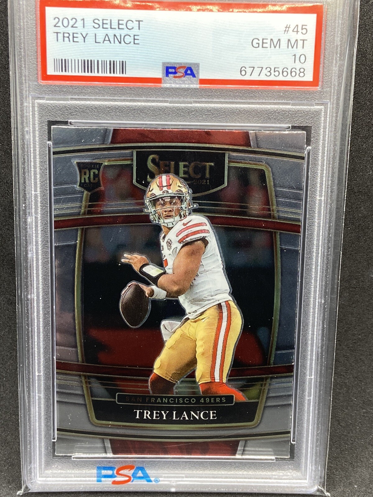TREY LANCE 2021 PANINI SELECT ROOKIE RC # 45 PSA 10