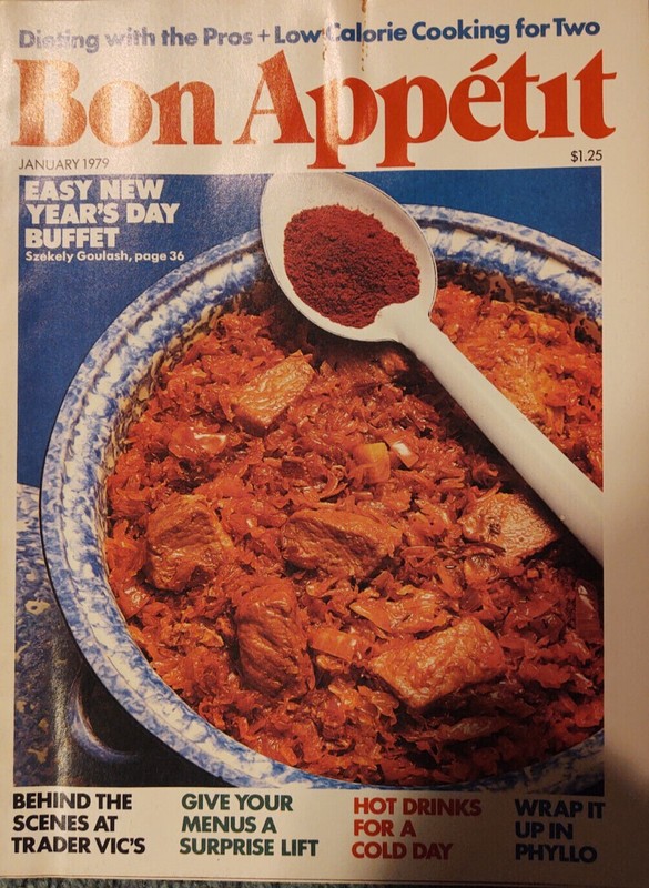 BON APPPETIT magazine January 1979 LARRY HAGMAN BIRTHDAY PARTY ARTICLE INSIDE
