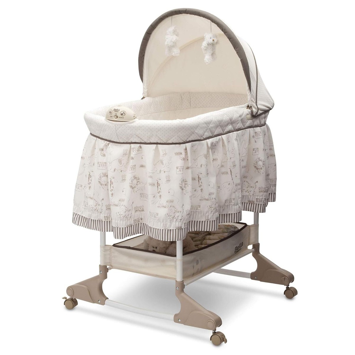 Delta Children Rocking Bedside Bassinet - Portable Crib with