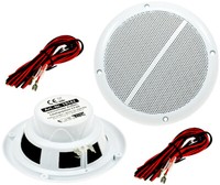 2X Marine Lautsprecher Weiß A65 2-Wege Einbaulautsprecher Wasserdicht Rund 100W