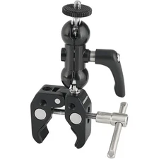 CAMVATE Ball Head Mount 1/4" Threads with Central Lock Knob and Super Crab Gripp