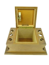 Rare! Vintage Alfred Dunhill Wooden Humidor and Pipe Holder 