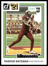 2021 Panini Chronicles Draft Picks #43 Rashod Bateman Rookie Minnesota Golden