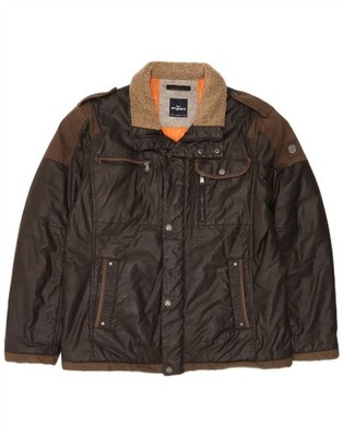 Engbers Mens Military Jacket UK 44 2XL Brown Cotton CS15