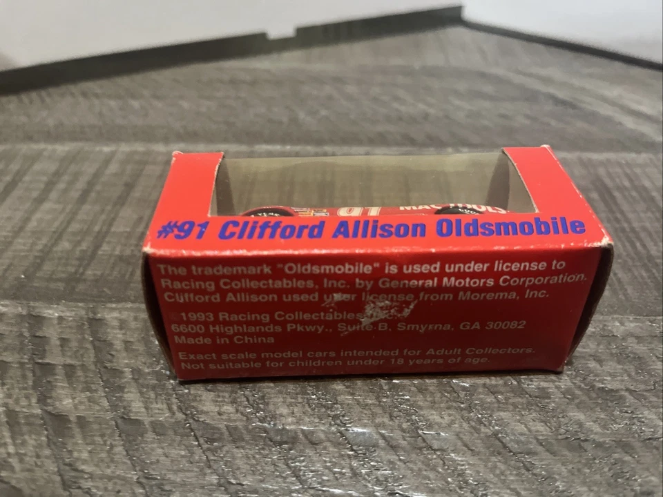 1993 RCI Racing Collectables #91 Clifford Allison Oldsmobile MAC Tools LE 1/64 - Image 2 of 4